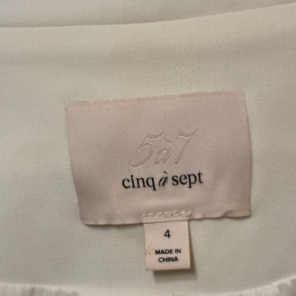Cinq à Sept White Rumi Shooting Star Blazer size 4 - Picture 5 of 12